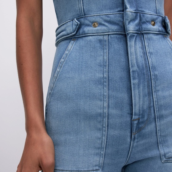 Good American Women's Blue Denim Jumpsuit - Picture 5 of 6